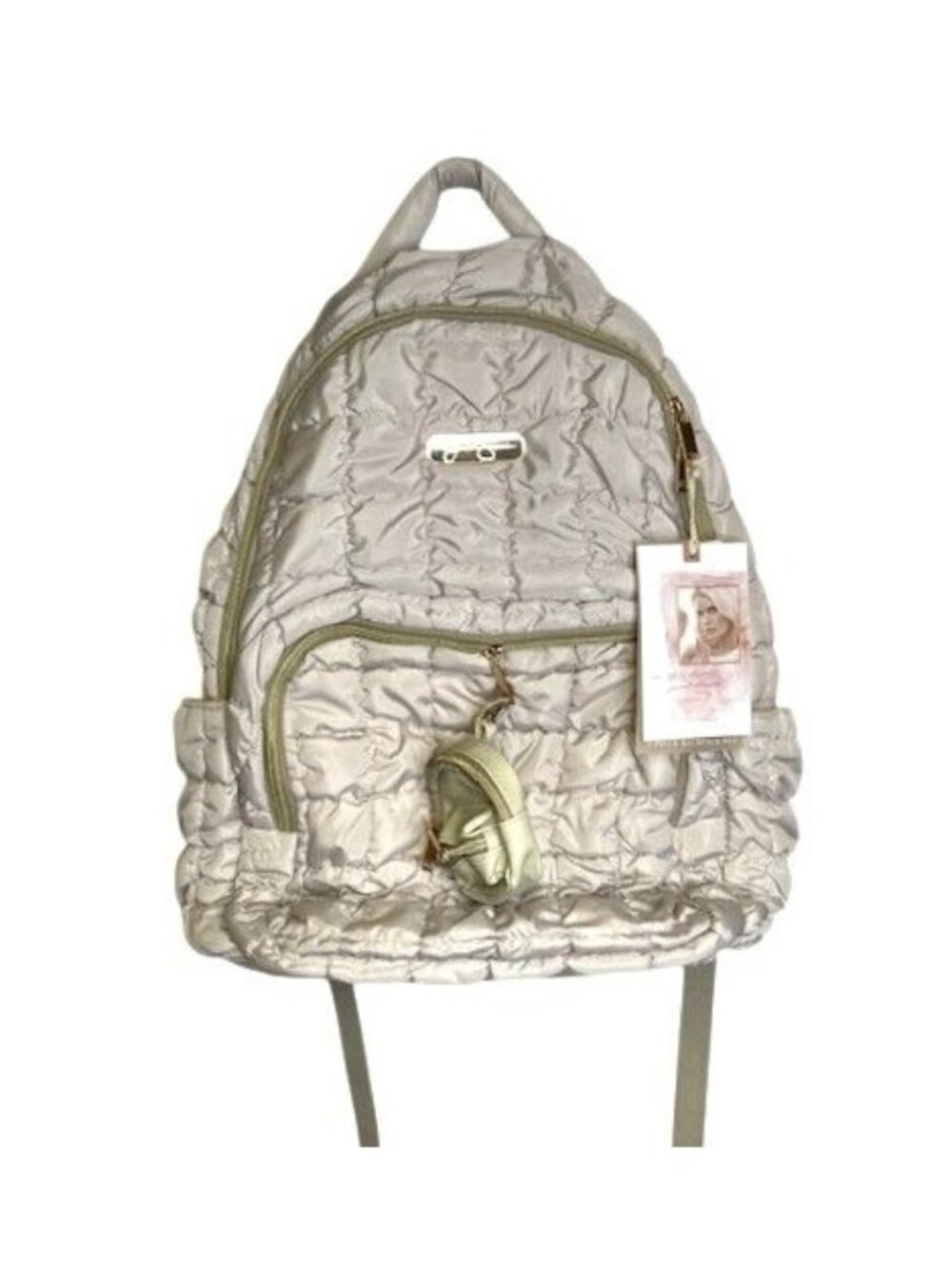Jessica Simpson Solid Quilted Backpack